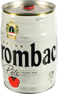 Пиво світле фільтроване пастеризоване «Krombacher Pils», 4,8% об., 5 л, металеве барило