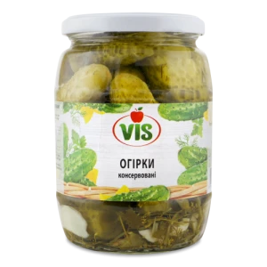 Огірки Vis 670г консервовані