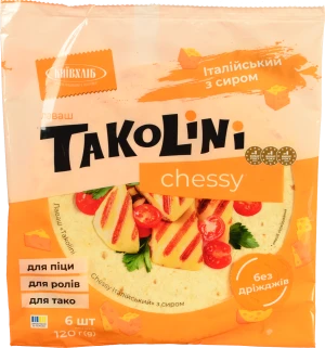Лаваш «Київхліб» Takolini Chessy Італійський, 120 г (6 шт.)