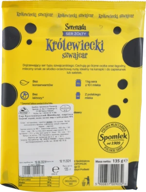 Сир твердий «Serenada Królewiecki Szwajcar» (Королівецький Швейцар) нарізаний 45% 135 г