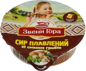 Сир плавлений Звени Гора пастоподібний зі смаком грибів 50% 90г, стаканчик