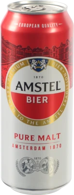 Пиво світле «Amstel Lager» фільтроване пастеризоване, 5,0% об., 0,5 л, банка алюмінієву