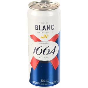 Пиво спеціальне 330мл 4.8% світле пшеничне пастеризоване Blanc Kronenbourg 1664 з/б