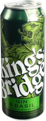 Напій слабоалкогольний Kings Bridge Gin & Basil сильногазований 7%, б.м., 0,5 л