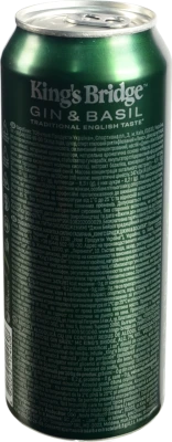Напій слабоалкогольний Kings Bridge Gin & Basil сильногазований 7%, б.м., 0,5 л