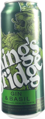 Напій слабоалкогольний Kings Bridge Gin & Basil сильногазований 7%, б.м., 0,5 л