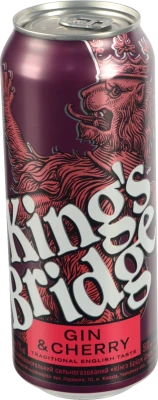 Напій слабоалкогольний Kings Bridge Gin & Cherry сильногазований 7%, б.м., 0,5 л