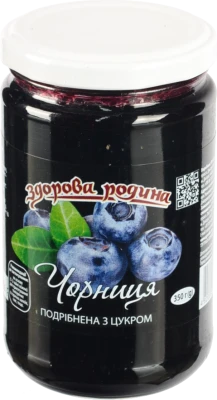 Варення Здорова родина 350г чорниця з цукром