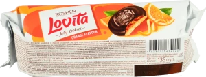 Печиво здобне з желейною начинкою зі смаком апельсина Lovita Jelly Cookies Roshen м/у 135г