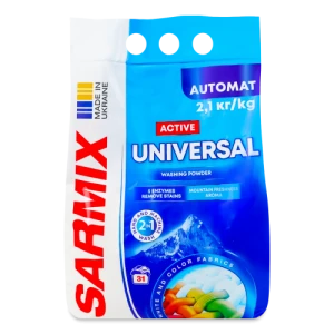 Порошок Sarmix 2.1кг activ universal д.всіх типів прання
