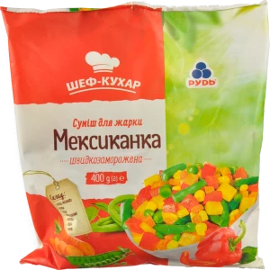 Суміш овочева заморожена для смаження Мексиканка Шеф-кухар Рудь м/у 400г