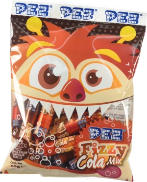 Цукерки Fizzy Monster 10х6г cola mix