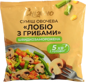 Суміш овочева Сніжно 400г лобіо гриби