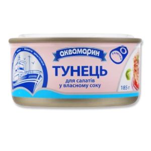 Тунець Аквамарин 185г аква салатний в.с ключ