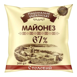 Майонез «Столовий» 67% «Національні українські традиції» ф.п. 300 г
