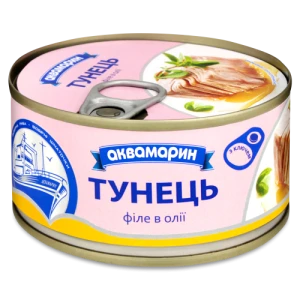 Філе тунця Аквамарин 185г аква в.ол ключ