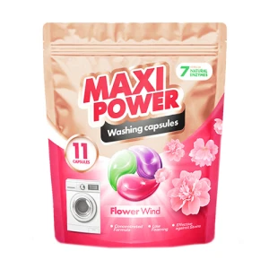 Капсули для прання Maxi Power 11шт квітковий вітер