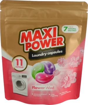 Капсули для прання Maxi Power 11шт квітковий вітер