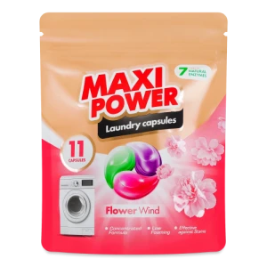 Капсули для прання Maxi Power 11шт квітковий вітер