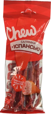 Ковбаски Chew 70г сирокопчені салямки іспанські