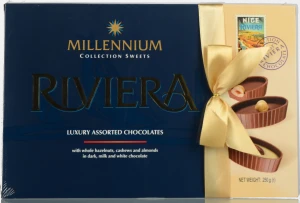 Цукерки шоколадні асорті Riviera Millennium к/у 250г