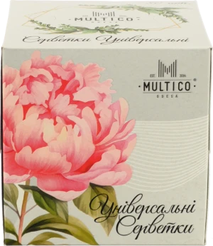 Серветки Multico 80шт косметични білі 2шарові куб