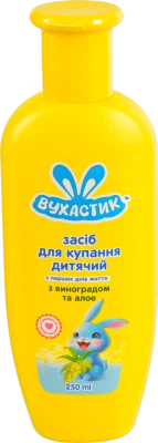 Засіб для купання дитячий з виноградом та алое Вухастик 250мл