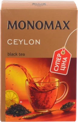 Чай чорний цейлонський байховий листовий Ceylon Monomax к/у 80г