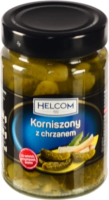 Корнішони Helcom 327мл з хроном