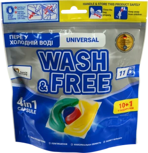 Капсули для прання Wash&Free 11х21г (10+1)