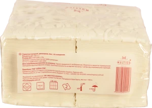 Серветки Multico 33Х33 100шт 2шаровi білі прямокутник