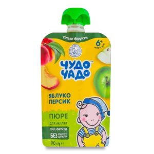 Пюре Чудо Чадо 90г яблуко-персик без цукру