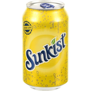 Напій Sunkist 0.33л лимон лайм безалкогольний газований з.б