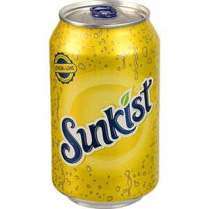 Напій Sunkist 0.33л лимон лайм безалкогольний газований з.б