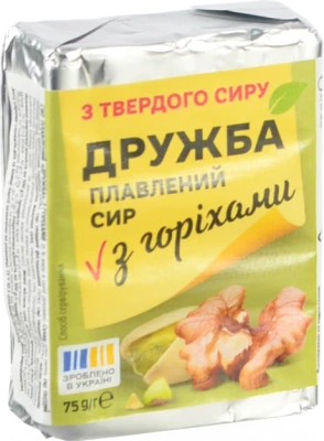 Сир пл. Комо 75г 55% з горіхами брикет