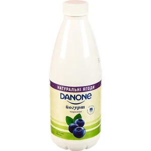 Йогурт 1.5% питний Чорниця Danone п/пл 800г