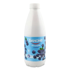 Йогурт 1.5% питний Чорниця Danone п/пл 800г