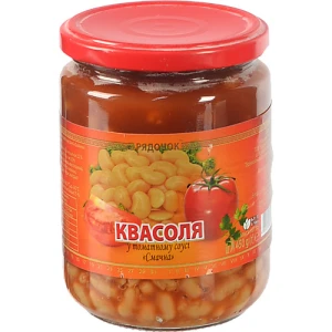 Квасоля Рядочок 450г у томатному соусі ск.