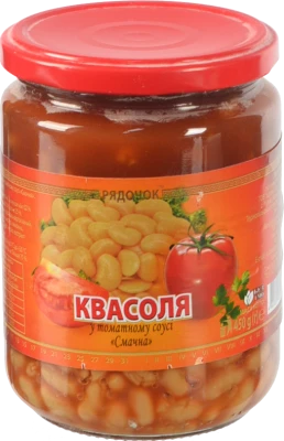 Квасоля Рядочок 450г у томатному соусі ск.