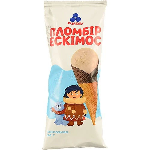 Морозиво пломбір Ескімос Рудь м/у 90г