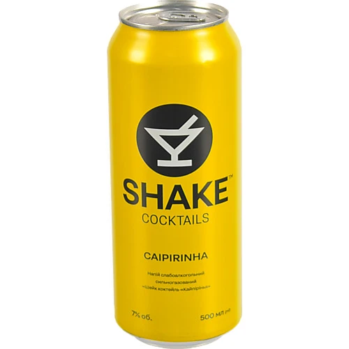 Напій слабоалкогольний 500мл 7% сильногазований Caipirinha Cocktails Shake з/б