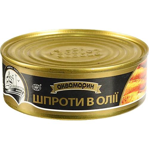 Шпроти Аквамарин  240гр в олiї