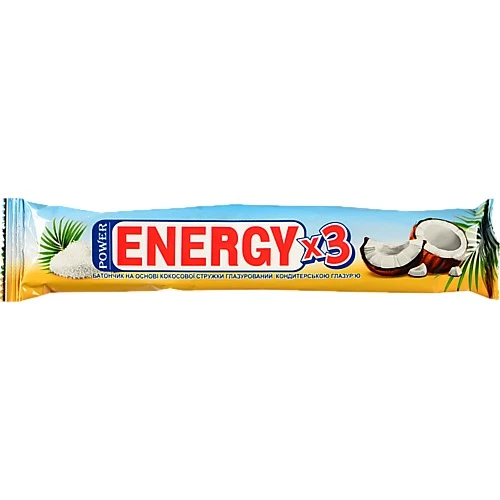 Батончик Power  Energy 100г кокосова стружка шоколад