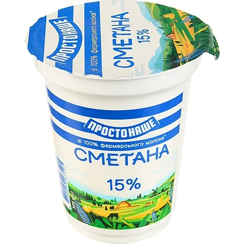 Сметана Простонаше 325г 15% ст.