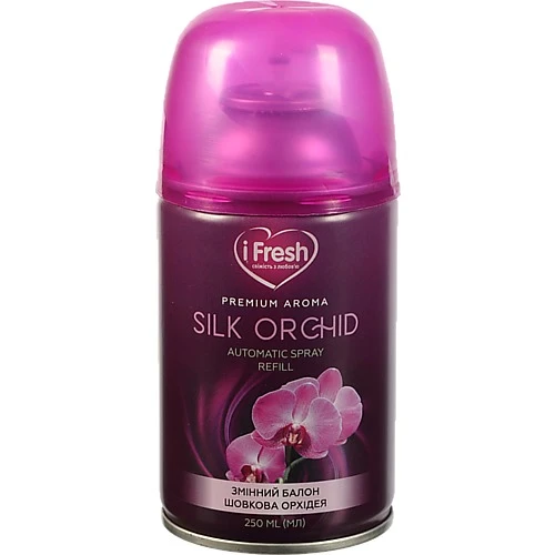 Змінний аерозольний балон для автоматичного освіжувача повітря Silk orchid Premium aroma iFresh 250мл