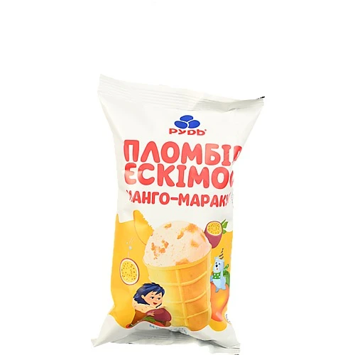 Морозиво пломбір Манго-маракуйя Ескімос Рудь м/у 80г