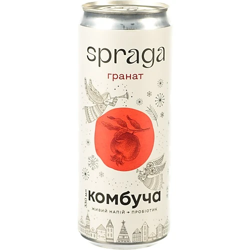 Напій безалкогольний слабогазований Гранат Комбуча Spraga с/пл 330мл