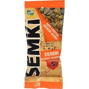 Ядра гарбуза смажені солоні Semki м/у 40г