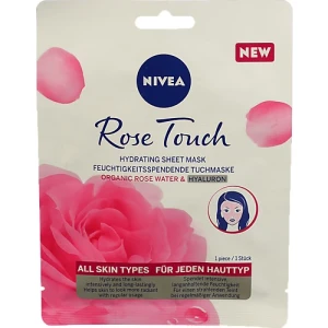 Маска для обличчя зволожуюча тканинна Rose Touch Nivea 1шт