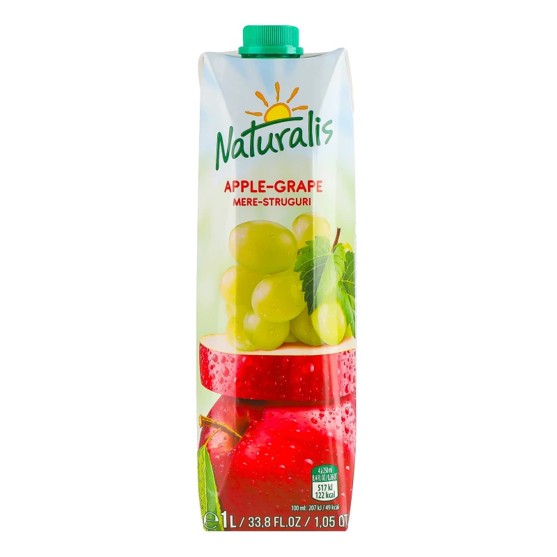 Нектар освітлений пастеризований Apple-grape Naturalis т/п 1л